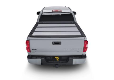 Tonneau Cover Fusion 2017-2021 Toyota Tundra 5 Foot 7 Inch Bed With Deck Rail System Cement Grey UnderCover