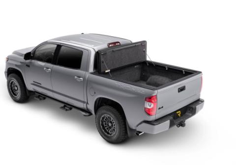 Tonneau Cover Fusion 2017-2021 Toyota Tundra 6 Foot 7 Inch Bed With Deck Rail System Cement Grey UnderCover