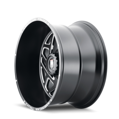 Cosmos AT1904 Satin Black Milled 22X12 5-139.7 -44MM 110.5MM Off Road Wheels American Truxx