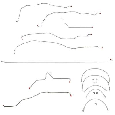 Complete Brake Line &amp; Hose Kit For 01-07 GM Truck 2500HD/3500 Non Cab and Chassis 6.0 V8 Ext Cab/Short Bed Stainless Fine Lines