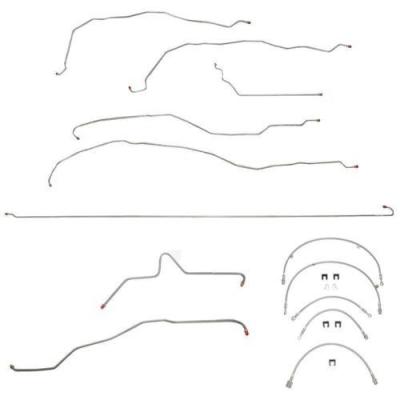 Complete Brake Line &amp; Hose Kit For 05-07 GM Truck 1500 2WD Ext Cab/Long Bed Stainless Fine Lines