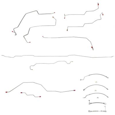99-01 F250 / F350 Superduty, 4wd, Awabs, Ext Cab / Long Bed Or Crew Cab / Short Bed, W / O Staggered Rear Calipers, W / Diesel Engine Complete Brake Line &amp; Hose Kit Stainless Fine Lines