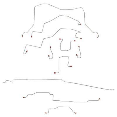 98-01 RAM 1500 4wd, Rwabs, Quad Cab / Short Bed Complete Brake Line Kit Stainless Fine Lines