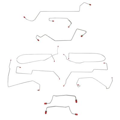 Complete Brake Line Kit For 00-07 Focus No TC Rear Drum No ABS Complete Stainless Fine Lines