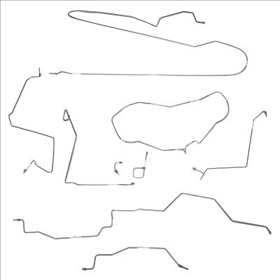 94-97 RAM 1500, 4 Wd, All Abs, Quad Cab, Short Bed Brake Line Kit Stainless Fine Lines
