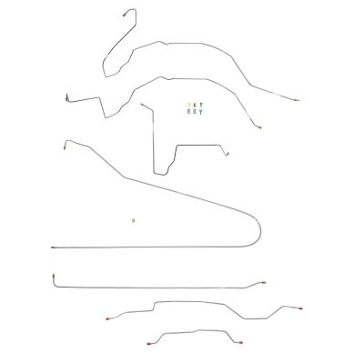 63-66 Chevy C10 Long Bed, Power Disc Brake Line Conversion Kit Stainless Fine Lines