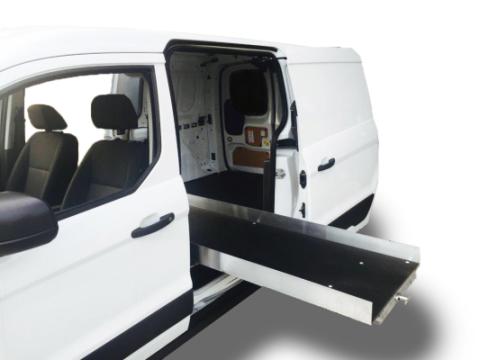 Aluminum Dual Directional Cargo Slide 1000 Lb Capacity 16-19 Ram Promaster 136 Inch WB 159 Inch WB (Side) and Ram Promaster City 122 Inch WB (Full) Cargo Ease