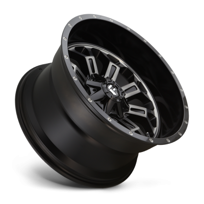 Aluminum Wheels 18X9 Crush D561 8 On 165.1 Gloss Black Double Dark Tint Machined Face 125.2 Bore 20 Offset 8 Spoke Fuel Off Road Wheels