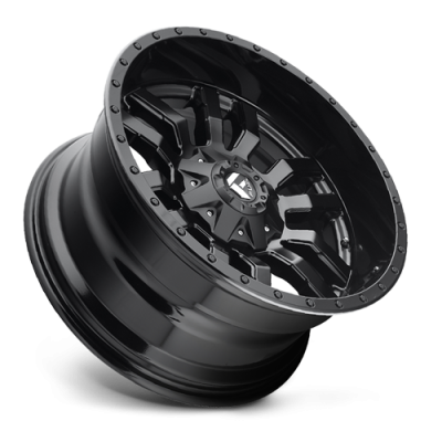 Aluminum Wheels 20X10 Sledge D596 8 On 165.1 Matte Black/Gloss Black Lip 125.1 Bore -18 Offset Fuel Off Road Wheels