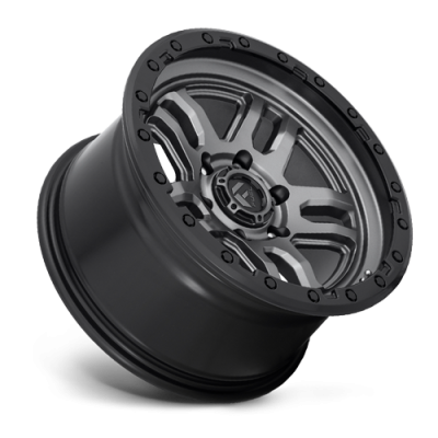 Aluminum Wheels 18X9 AMMO D701 6 On 135 Matte Gunmetal Gray W/Black Bead Ring 87.1 Bore 20 Offset 5 Spoke Fuel Off Road Wheels