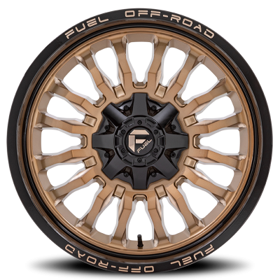 Aluminum Wheels 22X10 Arc D797 8 On 165.1 Platinum Bronze/Black Lip 125.1 Bore -18 Offset Fuel Off Road Wheels