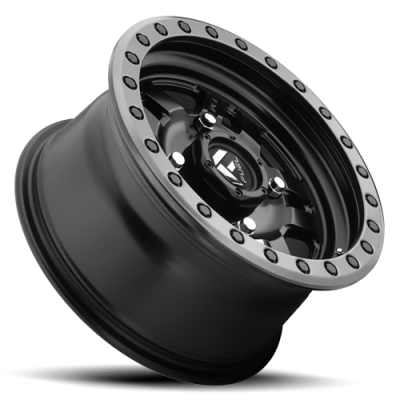 Aluminum Wheels 14X7 Anza UTV D917 4 On 136 Matte Black Beadlock 110.2 Bore 38 Offset 5 Spoke Fuel Off Road Wheels