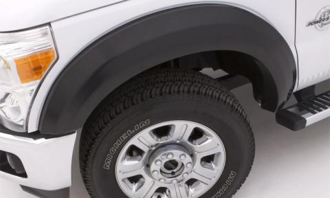 Extra Wide Style Fender Flare Set Rear, Textured, 2-Piece Set 2014-2015 Sierra 1500 Fleetside Lund