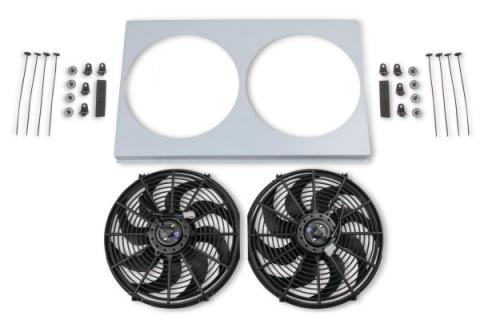 Economy Fan/Shroud Pkg Economy Series 2X14 Fans Fits Fb132, Fb133, Fb134, And Fb304 Radiators Frostbite Cooling