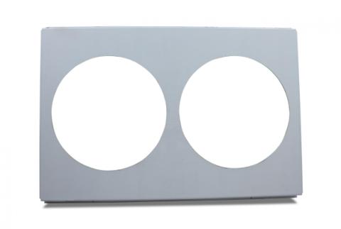 Direct Fit Aluminum Fan Shroud Direct Fit Fan Shroud 2 X 11.25 Inch Openings For Fb162, Fb163, Fb164, Fb302 Radiators Frostbite Cooling