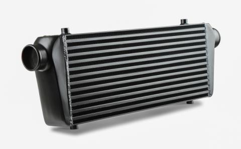 Air To Air Intercooler Universal Fit 23.5 Inch X 9 Inch X 3 Inch Core With 2.5 Inch Inlet/Outlet Black Frostbite Cooling