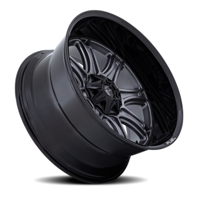 Aluminum Wheels 22X9 Darkstar FC853AB 8 On 180 Matte Gunmetal Gray/Black Lip 124.2 Bore 1 Offset Fuel Off Road Wheels