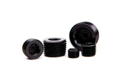 1/4 Inch NPT Hex Socket Plug Black Fleece Performance
