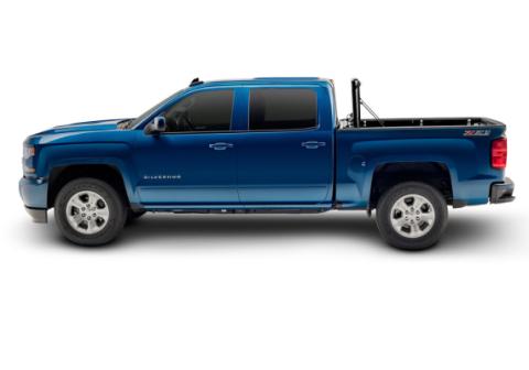 Tonneau Cover Flex 2007-2013 Chevrolet Silverado/GMC Sierra 5 Foot 9 Inch Bed Crew Cab Without Cargo Management System With Bed Rail Caps Black Textured UnderCover