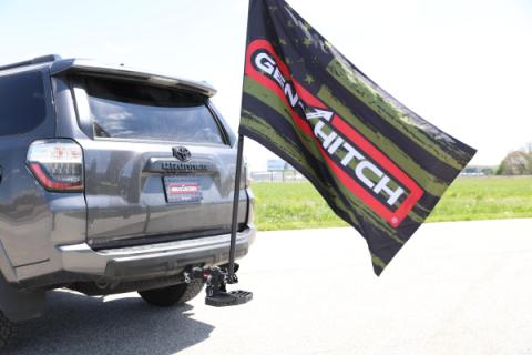 2 Inch Extended Shank GEN-Y Flag Pole (specifically for vehicles with tire on the back when this is being used directly in the receiver) Gen Y Hitch