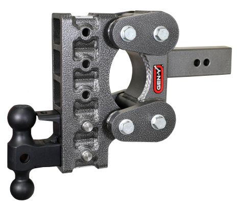 The Boss Torsion Flex 2.5 Inch Shank 7.5 Inch Drop 1.7K TW 16K Hitch &amp; GH-051 Dual-Ball &amp; GH-032 Pintle Lock Gen Y Hitch