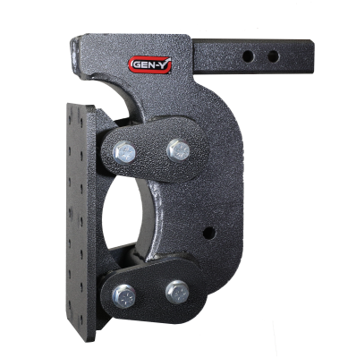 The Boss Torsion Flex Pintle Plate 2 Inch Shank 12.5 Inch Drop 1.7K TW 16K Hitch &amp; GH-0100 Stabilizer Kit Gen Y Hitch