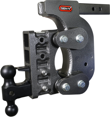 The Boss Torsion Flex 2 Inch Shank 12.5 Inch Drop 1.7K TW 16K Hitch &amp; GH-051 Dual-Ball &amp; GH-032 Pintle Lock &amp; GH-0100 Stab Kit Gen Y Hitch