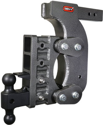 The Boss Torsion Flex 2.5 Inch Receiver 15 Inch Drop 2.4K TW 21K Hitch &amp; GH-061 Dual-Ball &amp; GH-062 Pintle Lock &amp; GH-0101 Stab Kit Gen Y Hitch