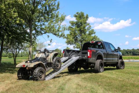 Single Heavy Duty 6 foot Aluminum Loading Ramp 14 Inch x 72 Inch 3K Capacity Gen Y Hitch