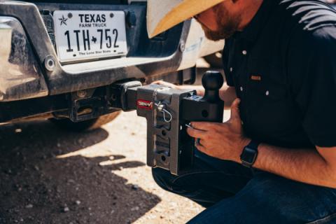 Mega Duty 2.5 Inch Shank 6 Inch Drop 3.5K TW 32K Hitch &amp; GH-0161 Dual-Ball Gen Y Hitch