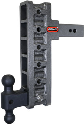 Mega Duty 2.5 Inch Offset Shank 3 Inch Rise, 12 Inch Drop 3.5K TW 32K Hitch &amp; GH-0161 Dual-Ball Gen Y Hitch