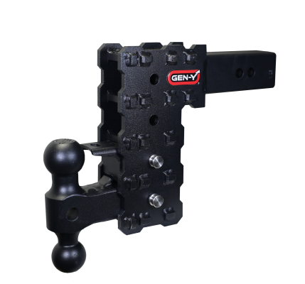 Phantom 2.5 Inch Solid Shank 7.5 Inch Drop 1.6K TW 16K Hitch &amp; GH-051 Dual-Ball &amp; GH-032 Pintle Lock Gen Y Hitch
