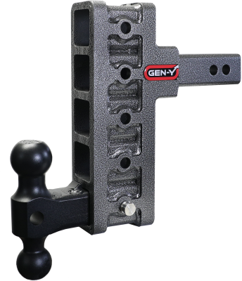Mega Duty 2 Inch Offset Shank 2.5 Inch Rise 7.5 Inch Drop 2K TW 10K Hitch &amp; GH-031 Dual-Ball Gen Y Hitch