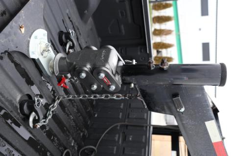 Spartan Torsion Flex Manual Latch 5 Inch Offset 4 Inch Square Tube Gooseneck 3 Inch Coupler Standard Height 7K TW 40K Towing Gen Y Hitch