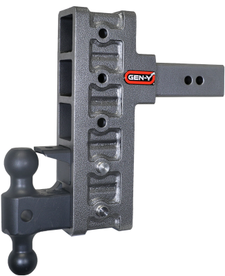 Mega Duty 2.5 Inch Offset Shank 3 Inch Rise, 9 Inch Drop 3K TW 21K Hitch &amp; GH-061 Dual-Ball &amp; GH-062 Pintle Lock Gen Y Hitch
