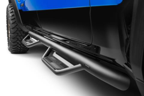 Podium Step LG Cab Length (2 Steps per Side) 3 Inch Main Tube Diameter 2015.5-2018 (2019-2024 Classic) Ram 1500 Crew Cab Textured Black NFab