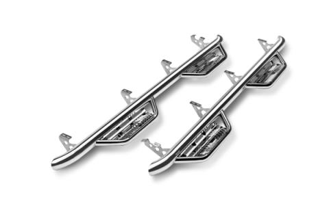 Podium Step SS Cab Length (2 Steps per Side) 3 Inch Main Tube Diameter 2017-2026 Ford F-250/350 SuperCab Polished Stainless NFab