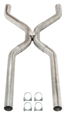 2.5 Inch Universal H-Pipe Crossover Exhaust Kit Mandrel Bent 409 Stainless Steel Pypes Exhaust