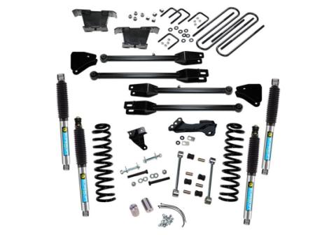 4 Inch Lift Kit 2008-2010 Ford F-250 and F-350 Super Duty 4WD Diesel Engine with a 4-Link Conversion and Bilstein Shocks Superlift