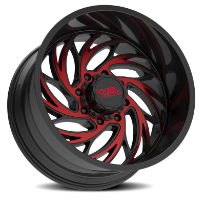 Aluminum Wheels 20x10 M29 GBMLR Series Gloss Black/Candy Red 8 On 180 Bolt Pattern -19 Offset Off Road Monster