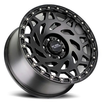 Aluminum Wheels 20x9.5 M50 GBBR Series Gloss Black/Black Ring 8 On 180 Bolt Pattern -12 Offset Off Road Monster