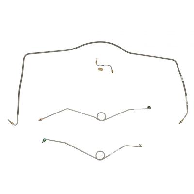 Front Brake Line Kit For 65 Mopar B-Body Dual M/C Conversion QPV/PWR Steel Fine Lines