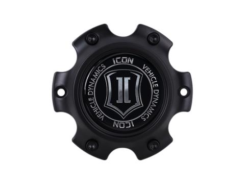 Low-Profile Center Cap Alpha Wheel 6 X135 Bolt Pattern Black, ICON Alloys