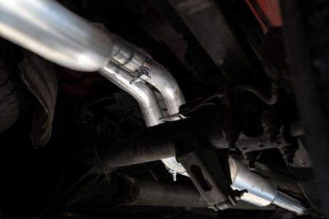 2019-up Silverado/Sierra 1500 2.7L Armor Lite Aluminized Steel 3 Inch Cat-Back, 2.5 Inch Dual Split Rear Exit MBRP