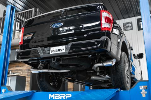 21-Up Ford F-150 Aluminized Steel 3 Inch Cat-Back 2.5 Inch Dual Split Side Exhaust System MBRP