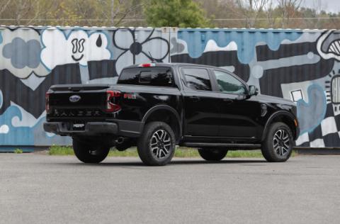 2024-Up Ford Ranger 2.3L Ecoboost Armor BLK Black-Coated Aluminized Steel 3-Inch Cat-Back Single Side Exit with Black Tip MBRP