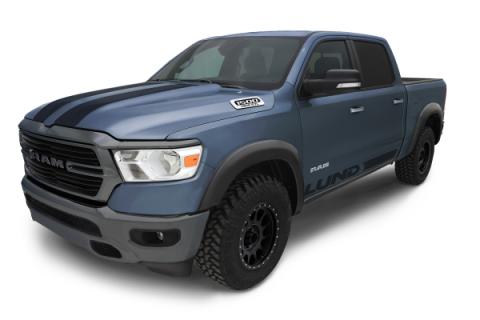 Sport Style Fender Flare Set Front and Rear, Smooth, 4-Piece Set 2019-2024 Ram 1500 Lund