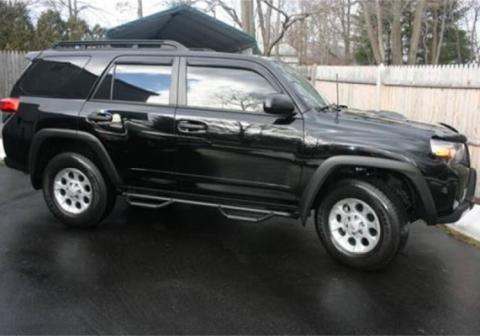 Nerf Step Bar Wheel-to-Wheel (2 Steps per Side) 3 Inch Main Tube Diameter 2003-2009 Toyota 4Runner Textured Black NFab