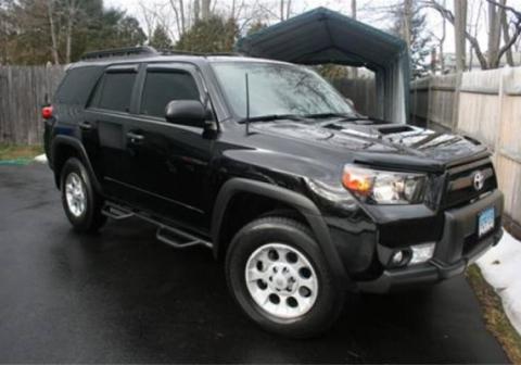 Nerf Step Bar Wheel-to-Wheel (2 Steps per Side) 3 Inch Main Tube Diameter 2003-2009 Toyota 4Runner Textured Black NFab