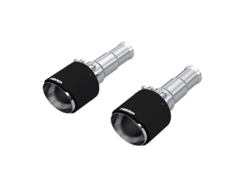 2019-2024 Ram 1500 5.7L Hemi Carbon Fiber Exhaust Tips, 5 Inch OD Dual Wall Angle Cut, Sold In Pairs MBRP